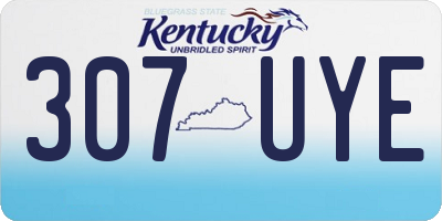 KY license plate 307UYE