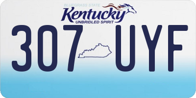 KY license plate 307UYF