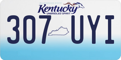 KY license plate 307UYI