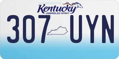 KY license plate 307UYN
