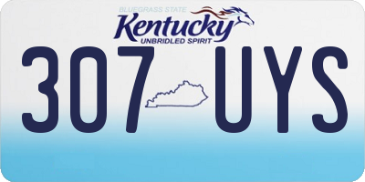 KY license plate 307UYS