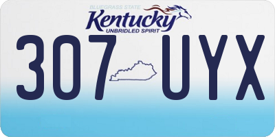 KY license plate 307UYX