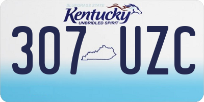 KY license plate 307UZC