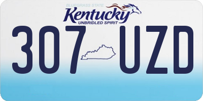 KY license plate 307UZD