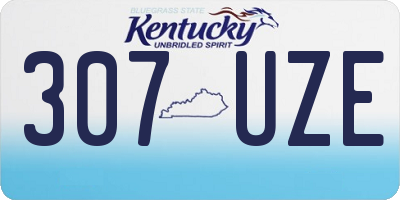 KY license plate 307UZE