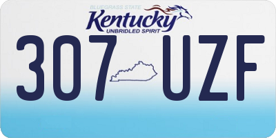 KY license plate 307UZF