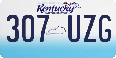 KY license plate 307UZG