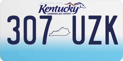 KY license plate 307UZK
