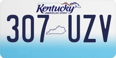 KY license plate 307UZV