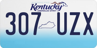 KY license plate 307UZX