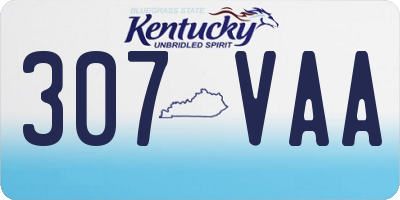 KY license plate 307VAA