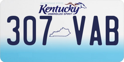 KY license plate 307VAB