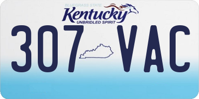 KY license plate 307VAC