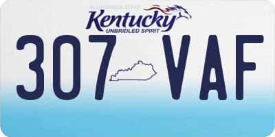 KY license plate 307VAF