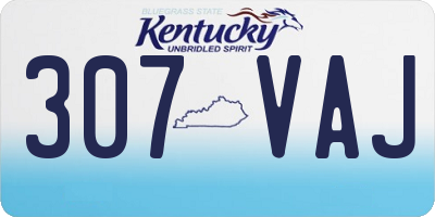 KY license plate 307VAJ