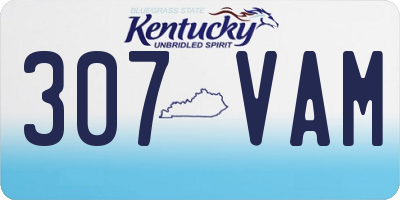 KY license plate 307VAM