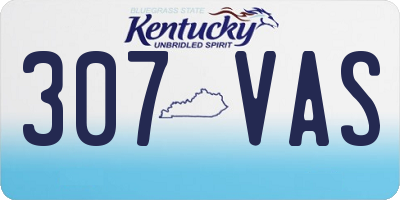 KY license plate 307VAS