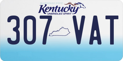 KY license plate 307VAT