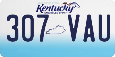 KY license plate 307VAU