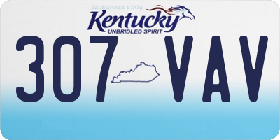 KY license plate 307VAV