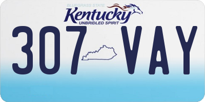 KY license plate 307VAY