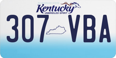 KY license plate 307VBA