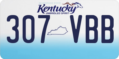 KY license plate 307VBB