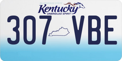 KY license plate 307VBE