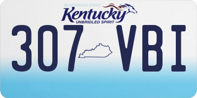 KY license plate 307VBI