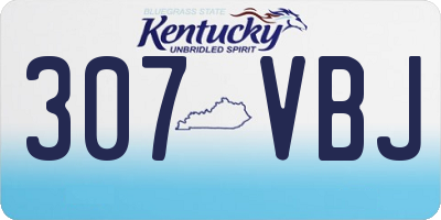 KY license plate 307VBJ