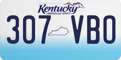 KY license plate 307VBO