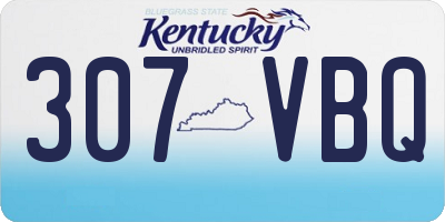 KY license plate 307VBQ