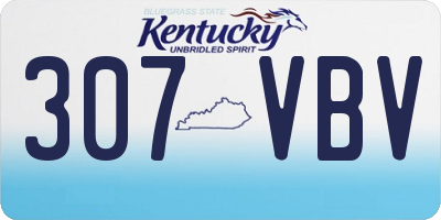 KY license plate 307VBV