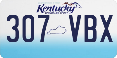 KY license plate 307VBX