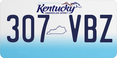 KY license plate 307VBZ