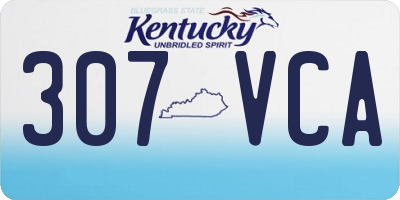 KY license plate 307VCA