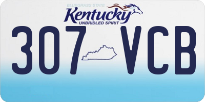 KY license plate 307VCB