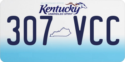 KY license plate 307VCC