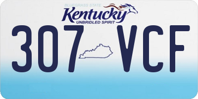 KY license plate 307VCF
