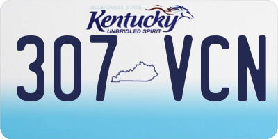 KY license plate 307VCN