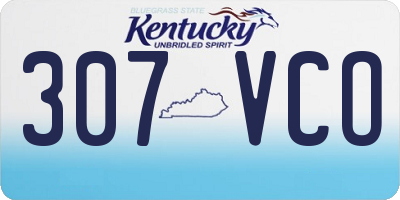 KY license plate 307VCO