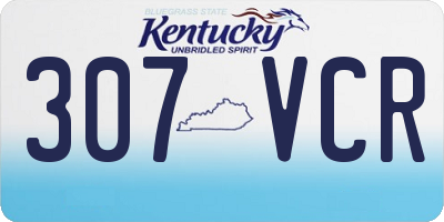KY license plate 307VCR