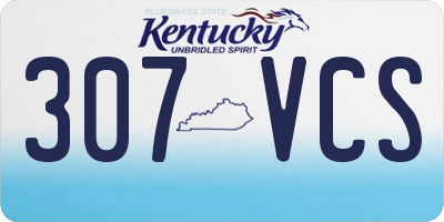 KY license plate 307VCS