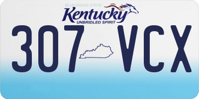 KY license plate 307VCX