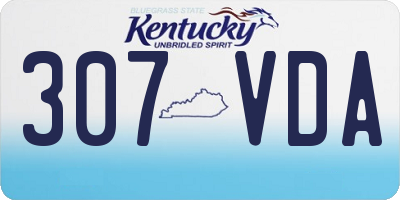 KY license plate 307VDA