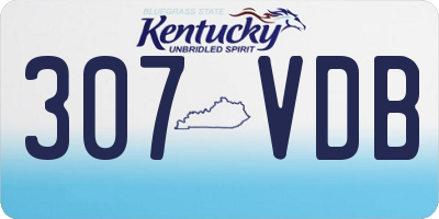 KY license plate 307VDB