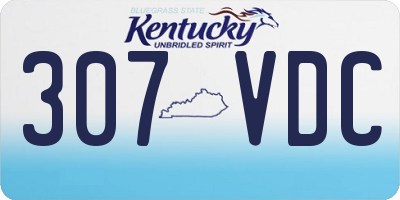 KY license plate 307VDC