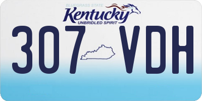 KY license plate 307VDH