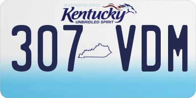 KY license plate 307VDM