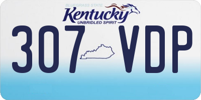 KY license plate 307VDP